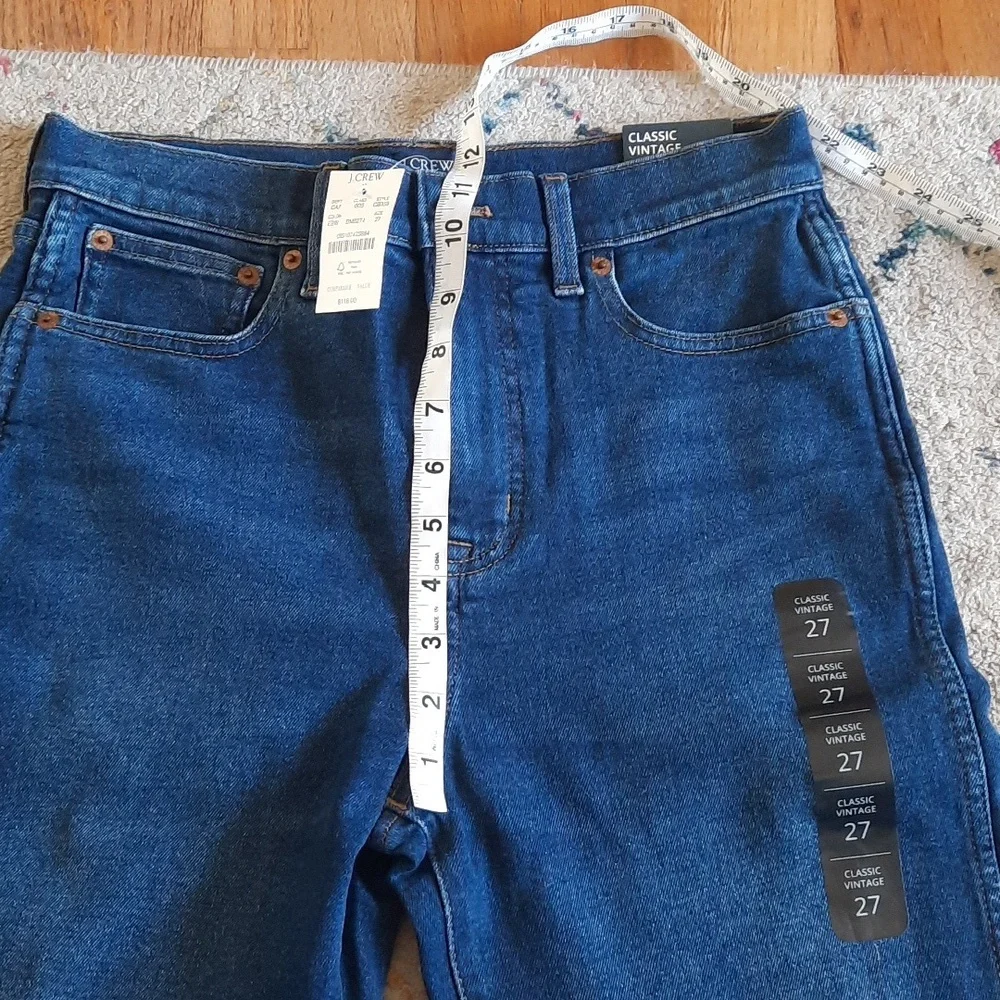 NWT J crew Classic Vintage Dark Wash Jeans 27/4 - Picture 6 of 8